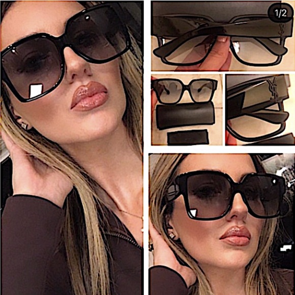 SAINT LAURENT 55MM Oversized Square Sunglasses black - Picture 2 of 16